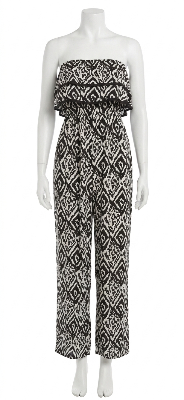 NEW SHE + SKY women's avalea jumpsuit in black/white